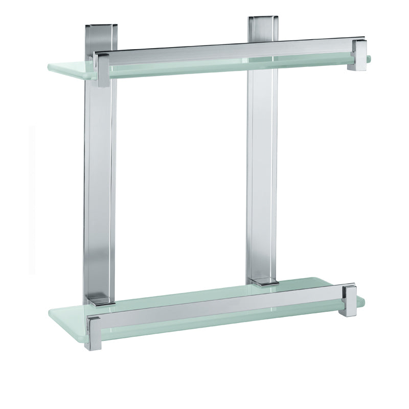 Portasapone e oggetti per doccia Gedy Cloud, alluminio e vetro temperato cm 30x14,6x30 by CeramicStore | Lo specialista del tuo bagno