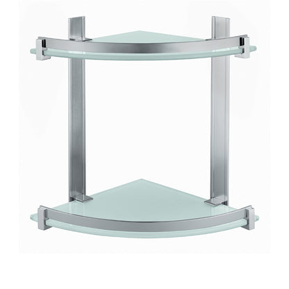 Portasapone e oggetti per doccia Gedy Cloud, alluminio e vetro temperato cm 26x26x30 by CeramicStore | Lo specialista del tuo bagno