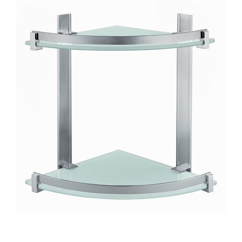 Portasapone e oggetti per doccia Gedy Cloud, alluminio e vetro temperato cm 26x26x30 by CeramicStore | Lo specialista del tuo bagno