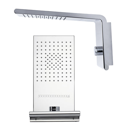 Soffione doccia Bossini Syncro Rain 3 getti acciaio inox cromato 45x20 cm by CeramicStore | Lo specialista del tuo bagno
