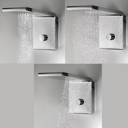 Soffione doccia Bossini Syncro Rain 3 getti acciaio inox cromato 45x20 cm by CeramicStore | Lo specialista del tuo bagno
