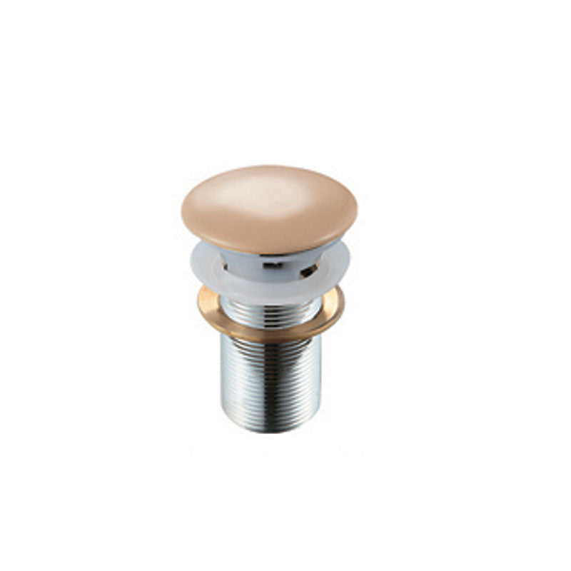 Piletta lavabo click-clack Fancy beige con tappo tondo in ceramica senza troppo pieno by CeramicStore | Lo specialista del tuo bagno