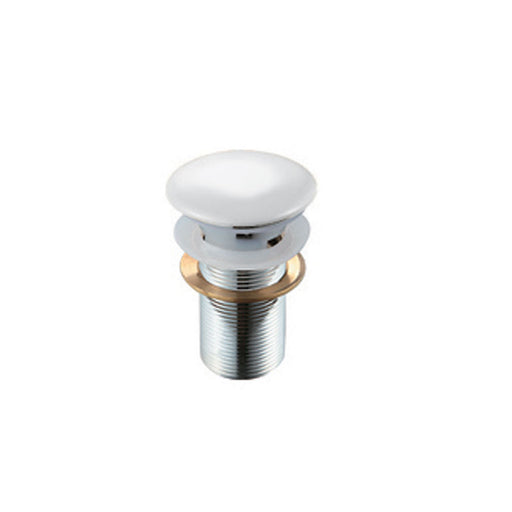Piletta lavabo click-clack Fancy bianca con tappo tondo in ceramica bianco lucido e troppo pieno by CeramicStore | Lo specialista del tuo bagno