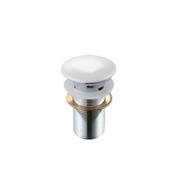 Piletta lavabo click-clack Fancy bianca con tappo tondo in ceramica senza troppo pieno by CeramicStore | Lo specialista del tuo bagno