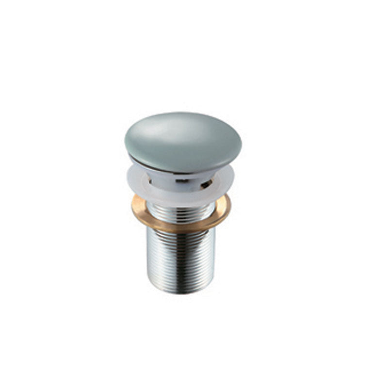 Piletta lavabo click-clack Fancy grigio cemento con tappo tondo in ceramica e troppo pieno by CeramicStore | Lo specialista del tuo bagno