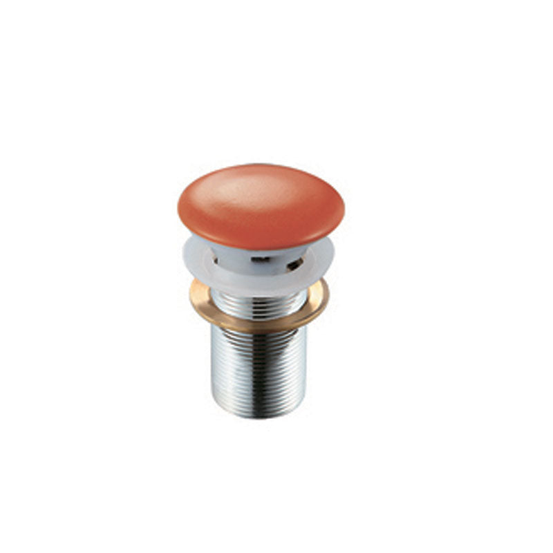 Piletta lavabo click-clack Fancy rosso mattone con tappo tondo in ceramica e troppo pieno by CeramicStore | Lo specialista del tuo bagno