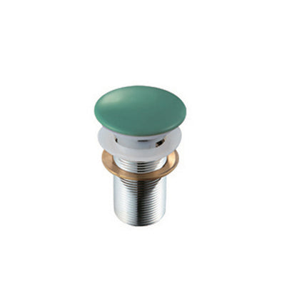 Piletta lavabo click-clack Fancy verde foresta con tappo tondo in ceramica senza troppo pieno by CeramicStore | Lo specialista del tuo bagno