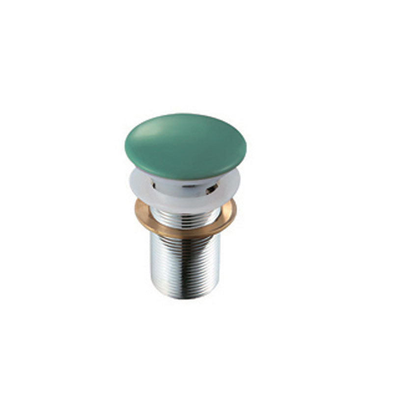 Piletta lavabo click-clack Fancy verde foresta con tappo tondo in ceramica e troppo pieno by CeramicStore | Lo specialista del tuo bagno