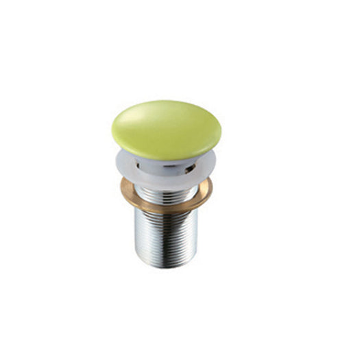 Piletta lavabo click-clack Fancy verde mela con tappo tondo in ceramica senza troppo pieno by CeramicStore | Lo specialista del tuo bagno