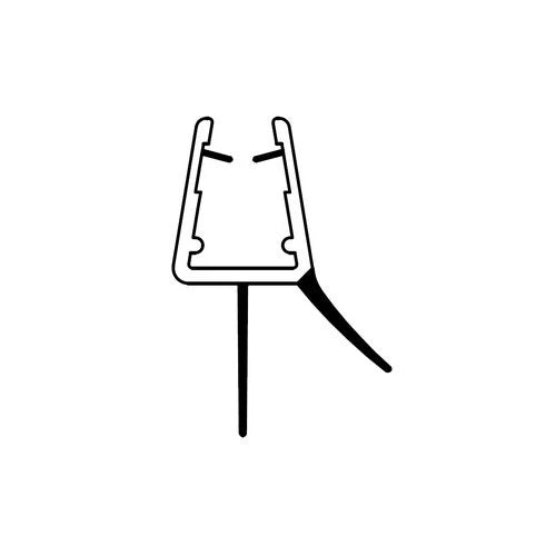 Profilo gocciolatoio in pvc per cristalli box doccia 402 2mt -