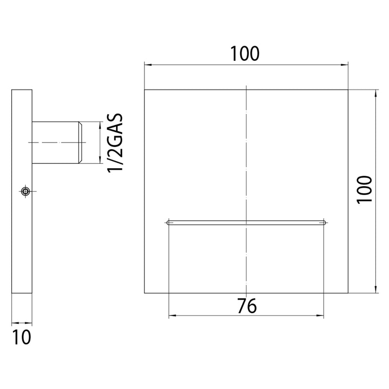 Bocca vasca/doccia a cascata Bossini Olà¨ Square ottone cromato by CeramicStore | Lo specialista del tuo bagno