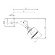 Bossini Cylindrico/1 soffione doccia ottone cromato con braccio d.21 mm by CeramicStore | Lo specialista del tuo bagno
