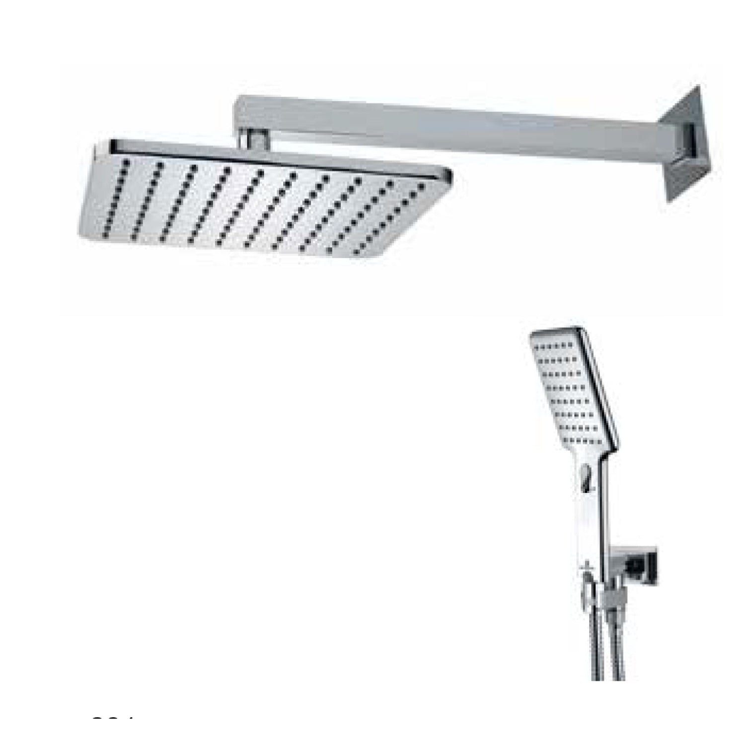 Composizione Bossini soffione quadro Cosmo 23x23 cm e set doccia duplex Agua-Life by CeramicStore | Lo specialista del tuo bagno