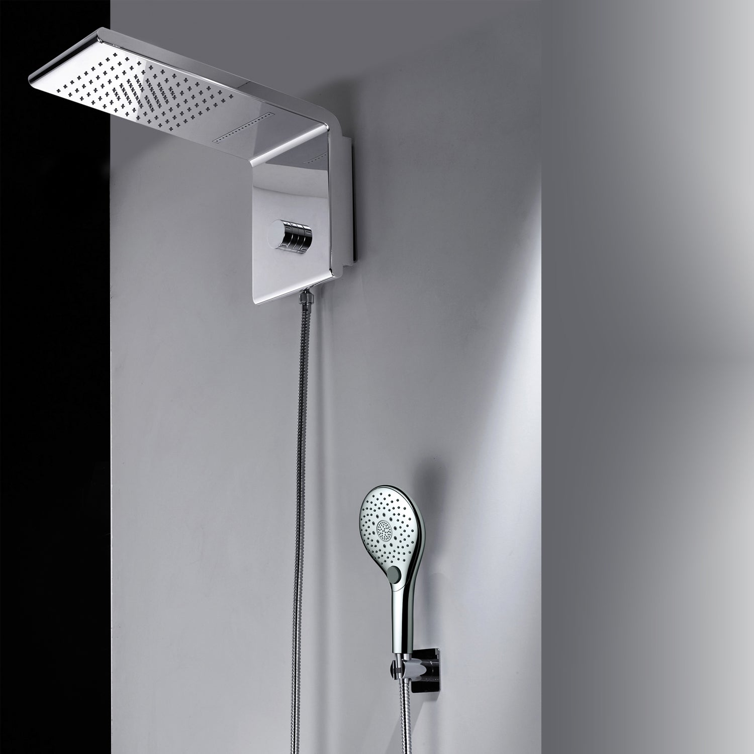 Soffione doccia Bossini Syncro Rain Renovation Set con doccia Syncronia 45x20 cm by CeramicStore | Lo specialista del tuo bagno