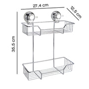 Portaoggetti doccia doppio in filo di Gedy serie Hot - Cromato by CeramicStore | Lo specialista del tuo bagno
