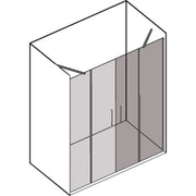 Porta doccia apertura 2 battenti reversibile per nicchia da 160 cm modello Demetra in cristallo trasparente 6 mm by CeramicStore | Lo specialista del tuo bagno