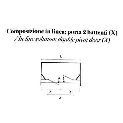 Porta doccia apertura 2 battenti reversibile per nicchia da 140 cm modello Demetra in cristallo trasparente 6 mm by CeramicStore | Lo specialista del tuo bagno