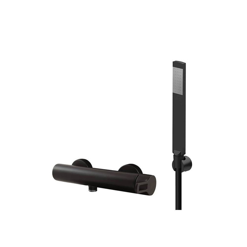 Miscelatore doccia serie Ringo modello RIN168DNO colore nero opaco supporto snodato Paffoni by CeramicStore | Lo specialista del tuo bagno