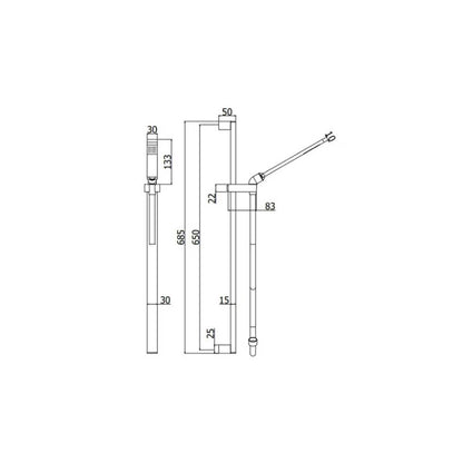 Set saliscendi doccia Level con portasapone e miscelatore doccia esterno Tilt Paffoni by CeramicStore | Lo specialista del tuo bagno