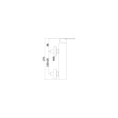 Set Saliscendi con asta per doccia Prestige e miscelatore doccia Tango senza doccino Paffoni by CeramicStore | Lo specialista del tuo bagno