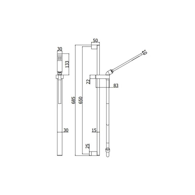 Set saliscendi con asta Level e miscelatore doccia esterno cromo Paffoni by CeramicStore | Lo specialista del tuo bagno
