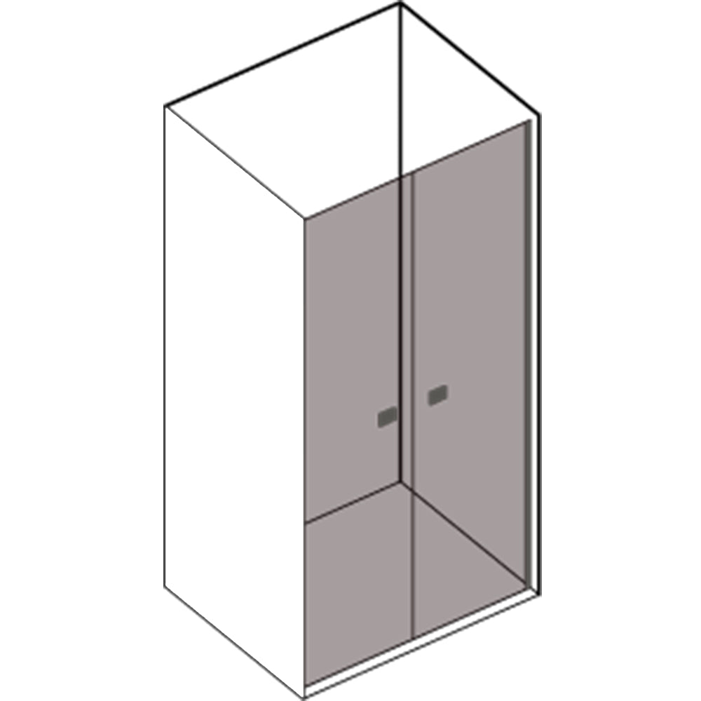 Porta doccia Ermes apertura saloon da 95 cm cristallo trasparente 6 mm temperato by CeramicStore | Lo specialista del tuo bagno