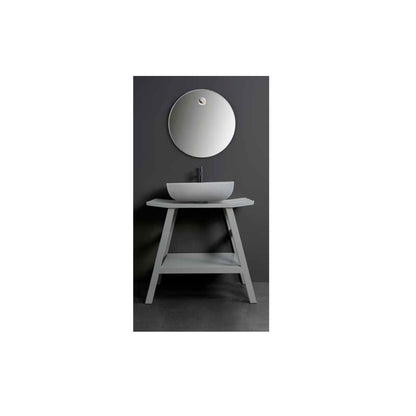 Consolle in Teak naturale di recupero trattato serie Zen XL Cipi 86cm - Grigio fumo by CeramicStore | Lo specialista del tuo bagno