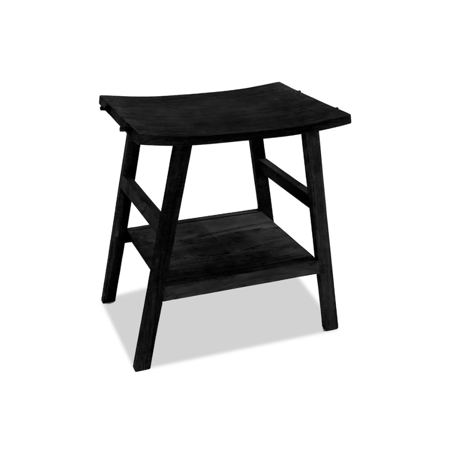 Consolle in Teak naturale di recupero trattato serie Zen XL Cipi 86cm - Nero by CeramicStore | Lo specialista del tuo bagno