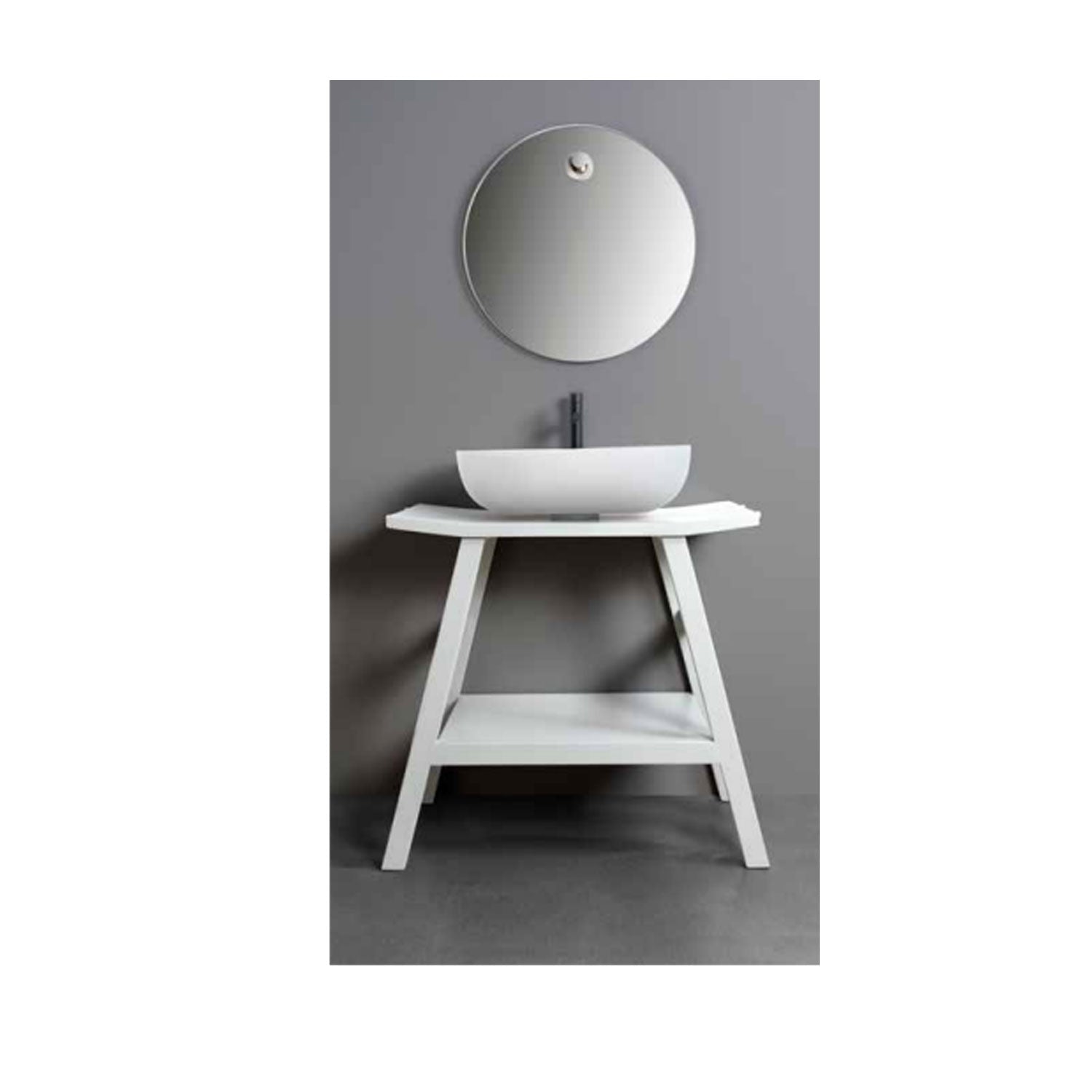 Consolle in Teak naturale di recupero trattato serie Zen XL Cipi 86cm - Bianco by CeramicStore | Lo specialista del tuo bagno