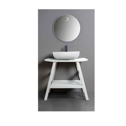 Consolle in Teak naturale di recupero trattato serie Zen XL Cipi 86cm - Bianco by CeramicStore | Lo specialista del tuo bagno