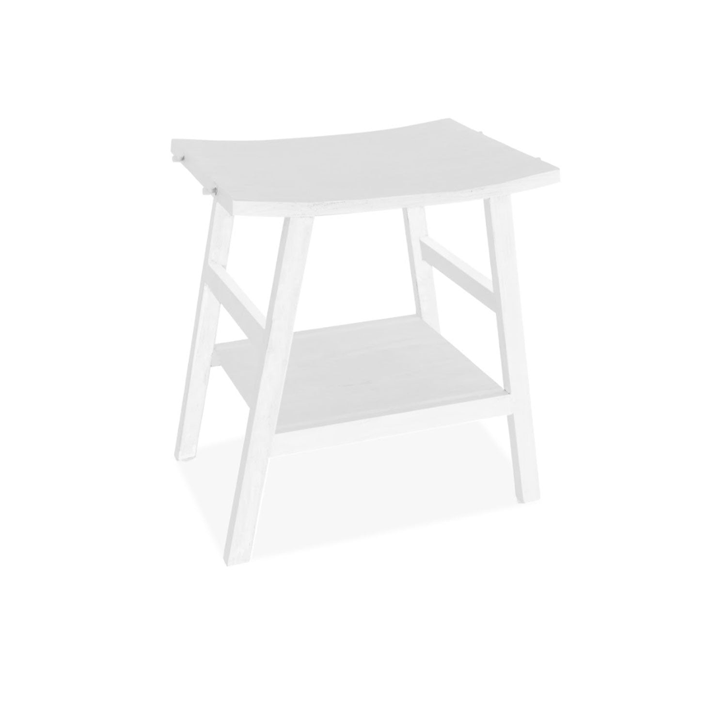 Consolle in Teak naturale di recupero trattato serie Zen XL Cipi 86cm - Bianco by CeramicStore | Lo specialista del tuo bagno