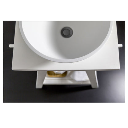 Consolle in Teak naturale di recupero trattato serie Zen Cipi 56cm - Bianco by CeramicStore | Lo specialista del tuo bagno