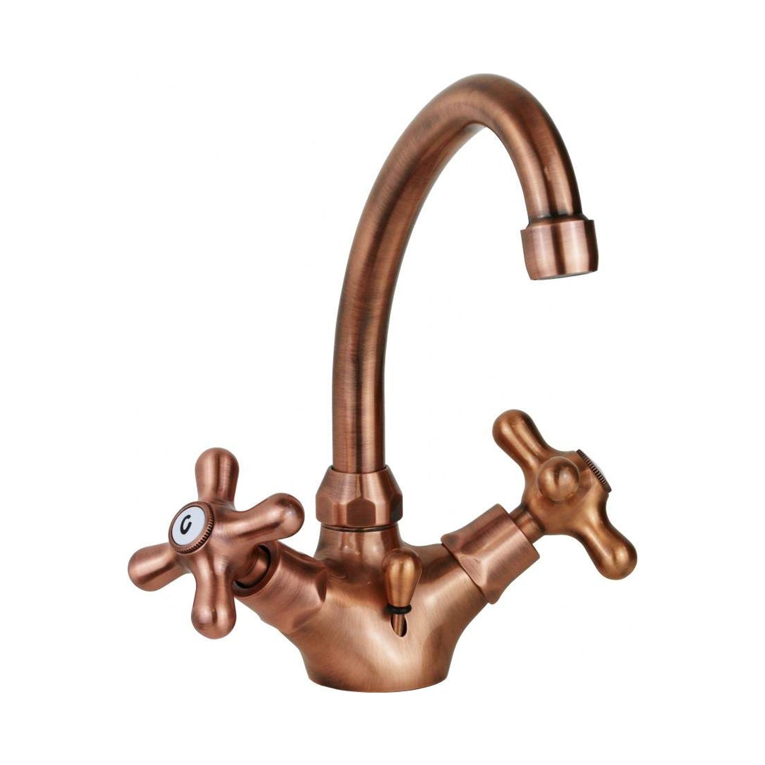 Monoforo lavabo con canna orientabile e scarico automatico Paffoni serie Iris - Ramato by CeramicStore | Lo specialista del tuo bagno