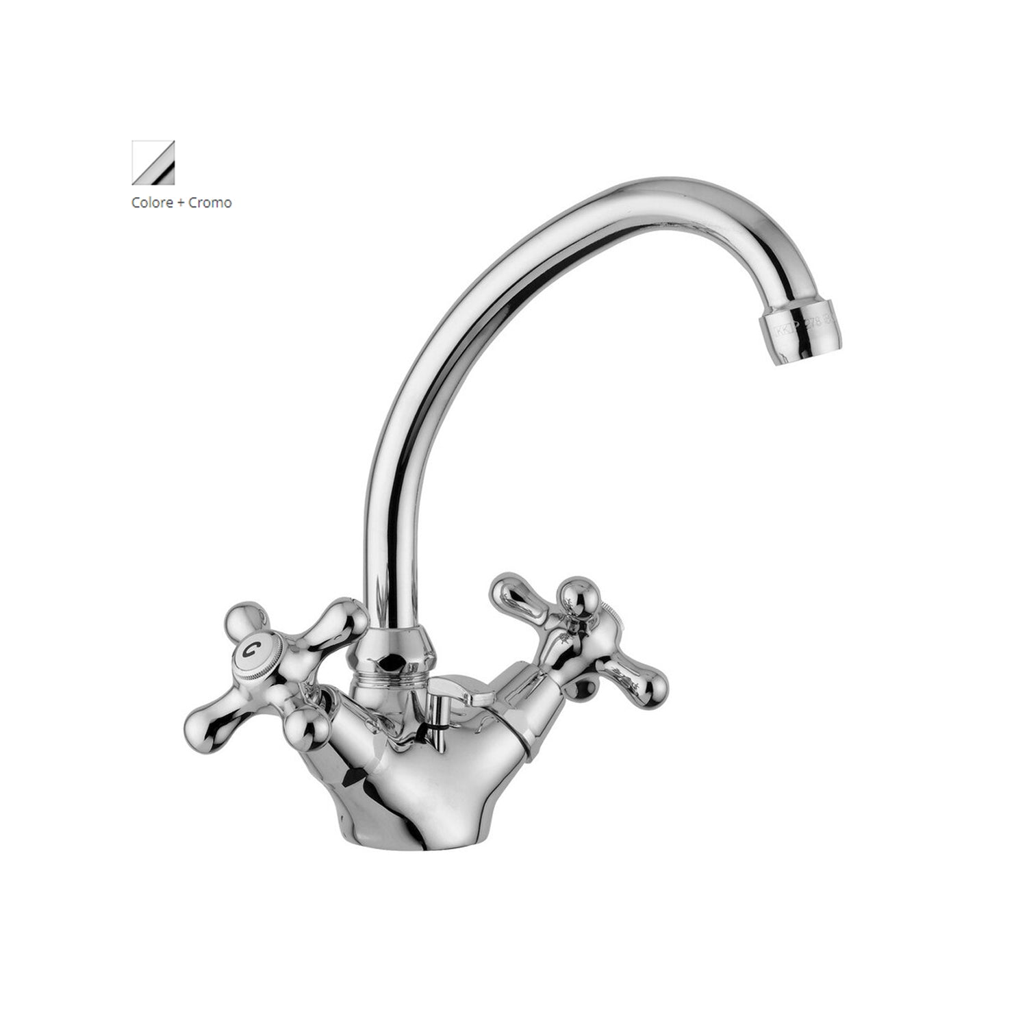 Monoforo lavabo con canna orientabile Paffoni serie Iris - Bianco by CeramicStore | Lo specialista del tuo bagno