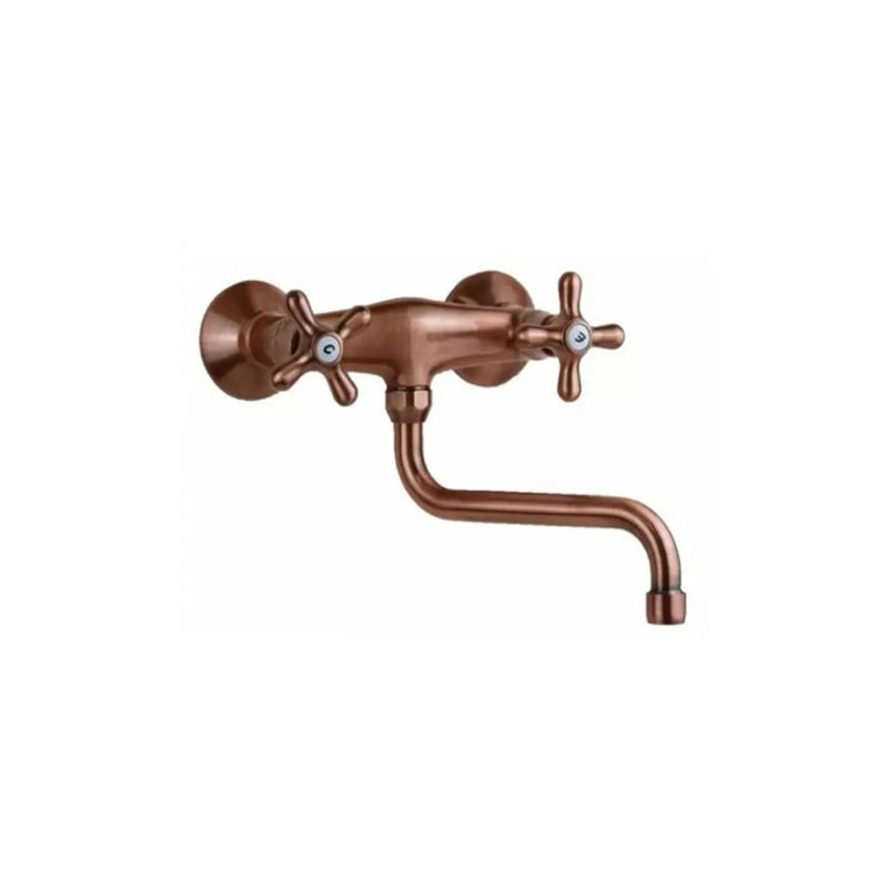 Gruppo lavello a muro con canna "S" orientabile Paffoni serie Iris - Ramato by CeramicStore | Lo specialista del tuo bagno
