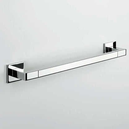 Porta salviette da bagno cm 39,5 di forma squadrata in ottone cromato Colombo Design collezione BasicQ Con fissaggio a tassello by CeramicStore | Lo specialista del tuo bagno