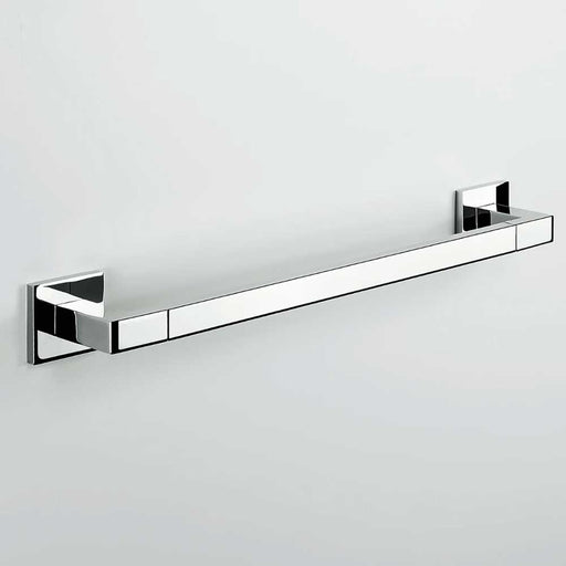 Porta salviette da bagno cm 39,5 di forma squadrata in ottone cromato Colombo Design collezione BasicQ Con fissaggio a tassello by CeramicStore | Lo specialista del tuo bagno