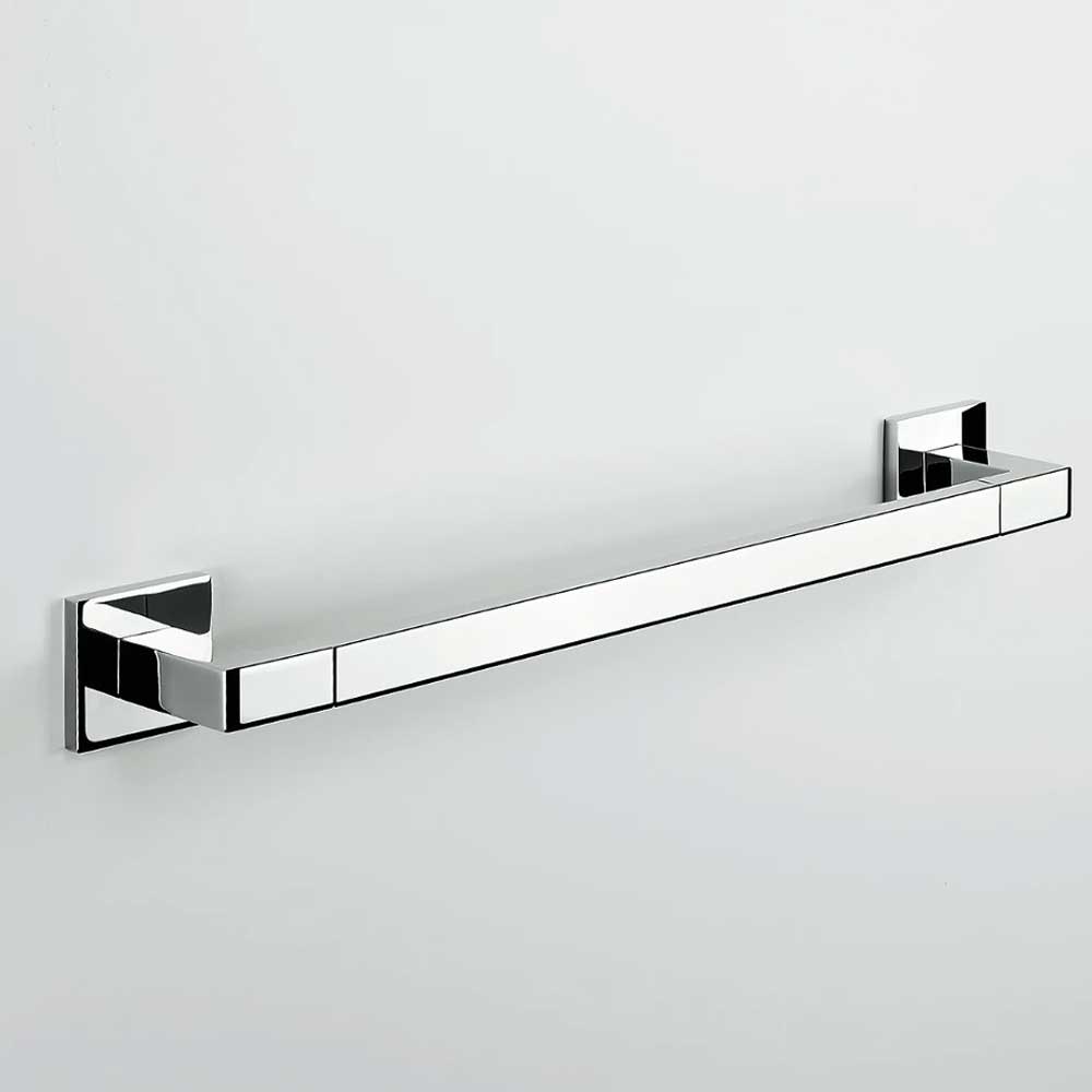 Porta salviette da bagno cm 69,5 di forma squadrata in ottone cromato Colombo Design collezione BasicQ Con fissaggio a tassello by CeramicStore | Lo specialista del tuo bagno
