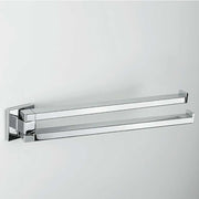 Porta salviette da bagno a doppio snodo di forma squadrata in ottone cromato Colombo Design collezione BasicQ Con fissaggio a tassello by CeramicStore | Lo specialista del tuo bagno