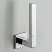 Porta rotolo Verticale di forma squadrata in ottone cromato Colombo Design collezione BasicQ Con fissaggio a tassello by CeramicStore | Lo specialista del tuo bagno