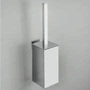 Porta scopino wc di forma squadrata in ottone cromato Colombo Design collezione BasicQ Con fissaggio a tassello by CeramicStore | Lo specialista del tuo bagno