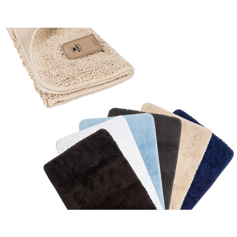 Tappeto modello Curly di cotone arricciato cm 60x100 di Cipà¬ - Ecrà¹ by CeramicStore | Lo specialista del tuo bagno