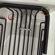 Versione Outlet - Portaoggetti doccia rettangolare alto modello Augustus di Gedy - Nero Matt by CeramicStore | Lo specialista del tuo bagno