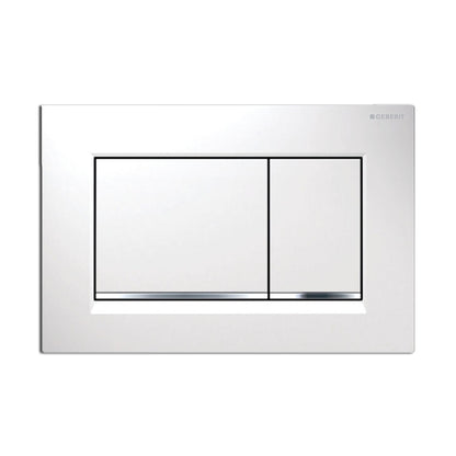 Piastra di azionamento Geberit Sigma 30 Bianca-Cromo-Bianca