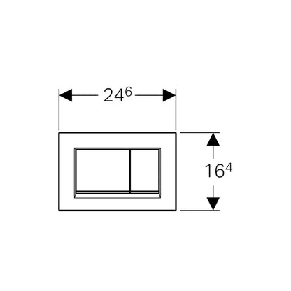 Piastra di azionamento Geberit Sigma 30 Cromo-Satinata-Cromo