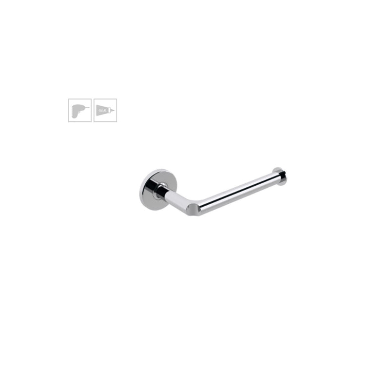 Porta rotolo da incollo o da fissare a parete in ottone cromato collezione Sebecà di Lineabeta by CeramicStore | Lo specialista del tuo bagno