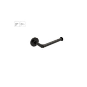 Porta rotolo da incollo o da fissare a parete in ottone verniciato nero opaco collezione Sebecà di Lineabeta by CeramicStore | Lo specialista del tuo bagno