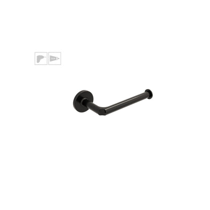 Porta rotolo da incollo o da fissare a parete in ottone verniciato nero opaco collezione Sebecà di Lineabeta by CeramicStore | Lo specialista del tuo bagno