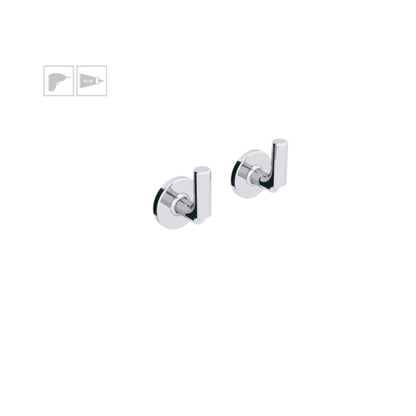 Appendini bagno da incollo o da fissare a parete in ottone cromato collezione Sebecà di Lineabeta by CeramicStore | Lo specialista del tuo bagno