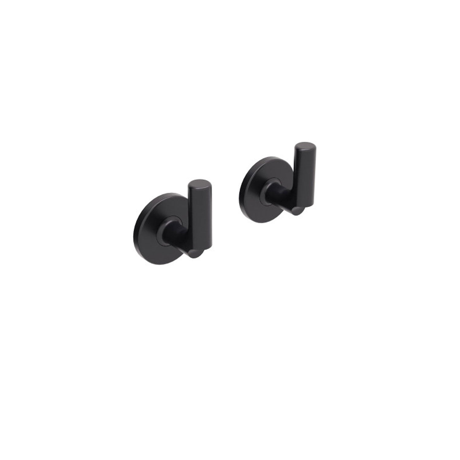 Appendini bagno da incollo o da fissare a parete in ottone verniciato nero opaco collezione Sebecà di Lineabeta by CeramicStore | Lo specialista del tuo bagno